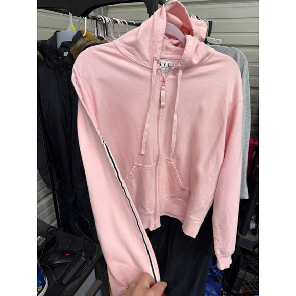 N.Y.L. New York Laundry Tops - Women's N.Y.L. New York Laundry Pink Full-Zip Hoodie L